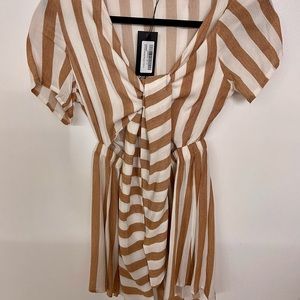 NastyGal-TieFront/Striped Romper